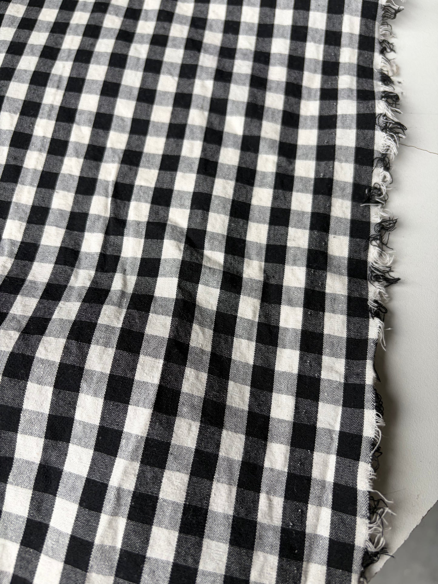 ELENA 018 heavy cotton check black/white