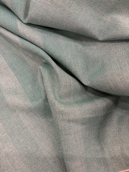 KELLY 013 green herringbone stretch fabric