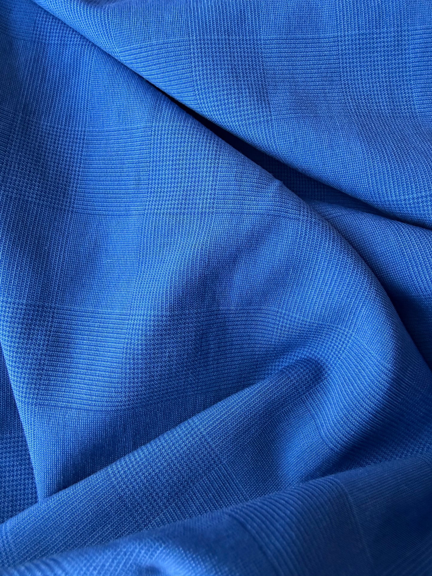 MIA 042 cobalt blue Prince of Wales suiting fabric