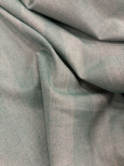KELLY 013 green herringbone stretch fabric
