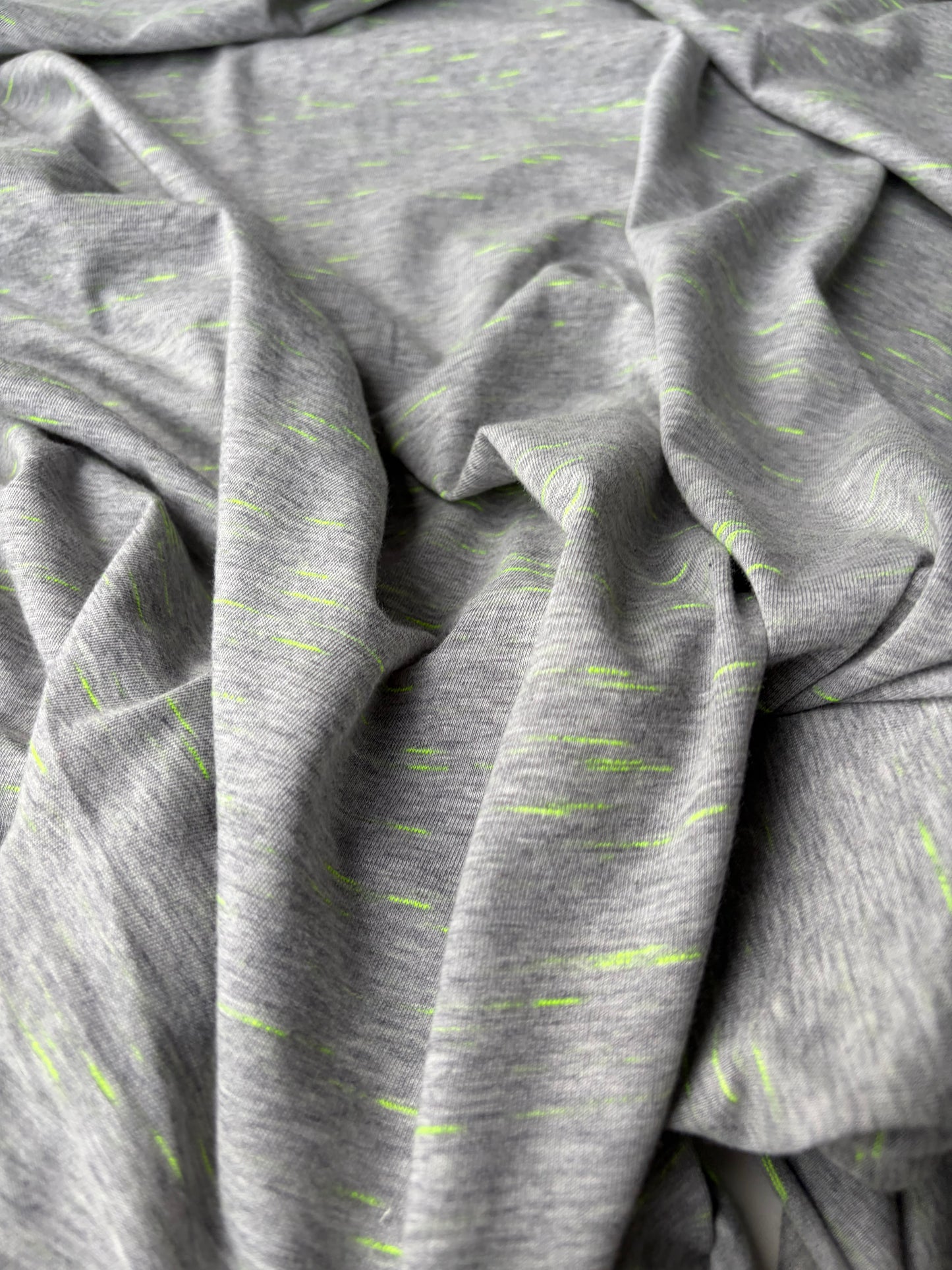 PC ELENA 019 viscose jersey with fluo green spots