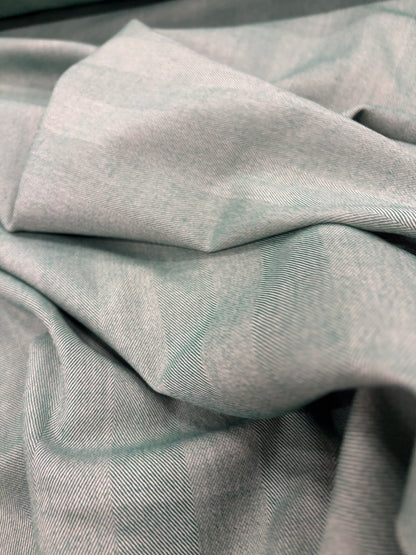 KELLY 013 green herringbone stretch fabric