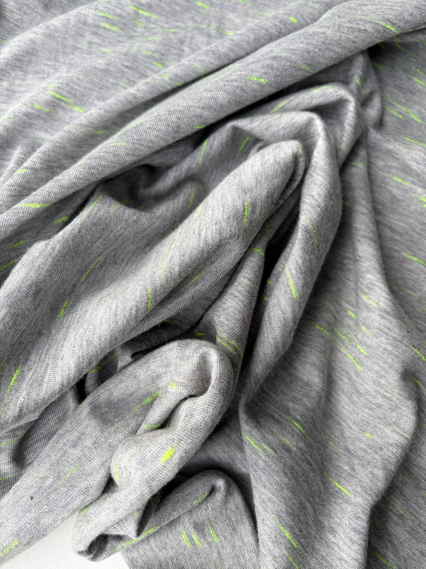 PC ELENA 019 viscose jersey with fluo green spots