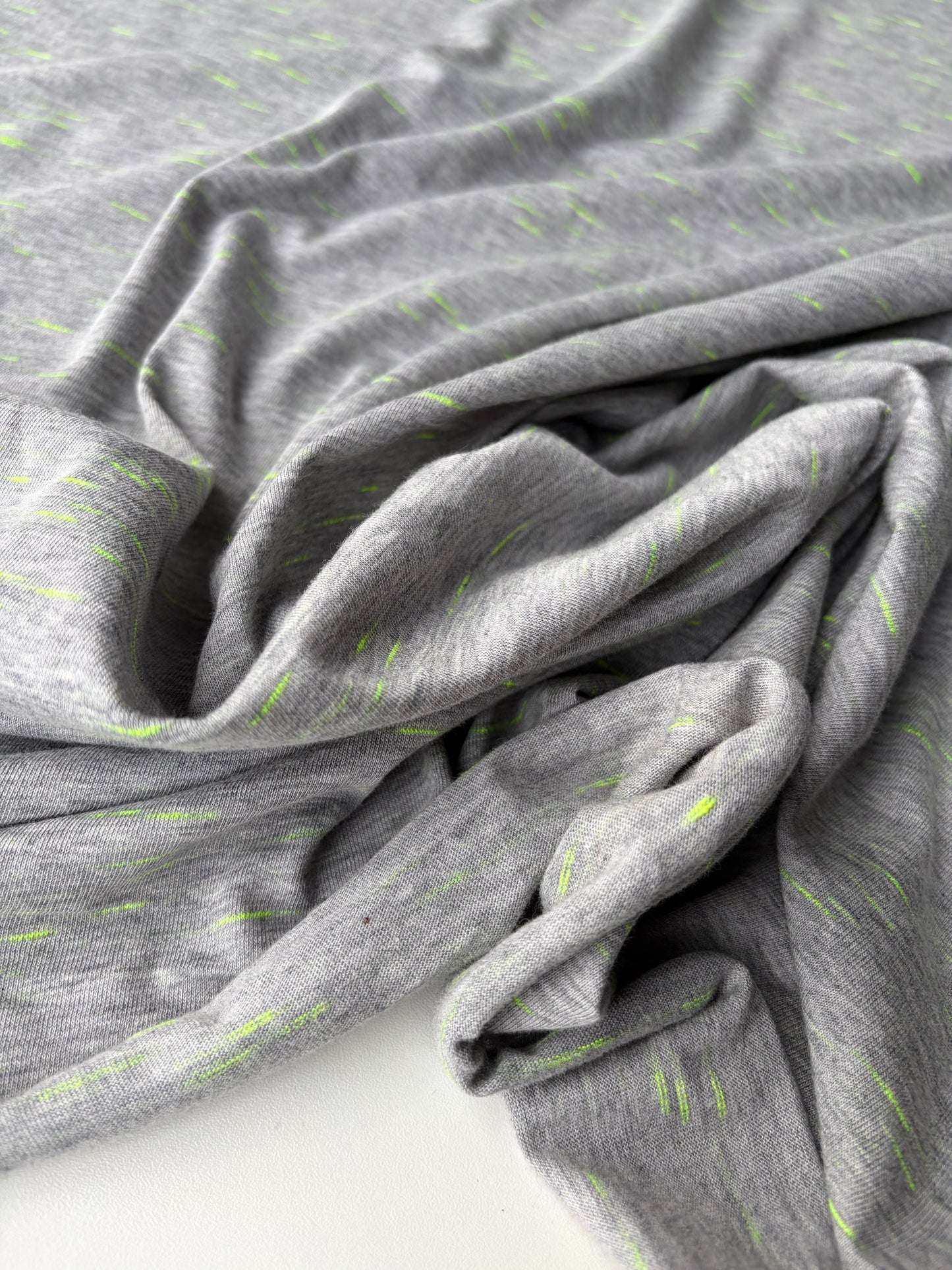 PC ELENA 019 viscose jersey with fluo green spots