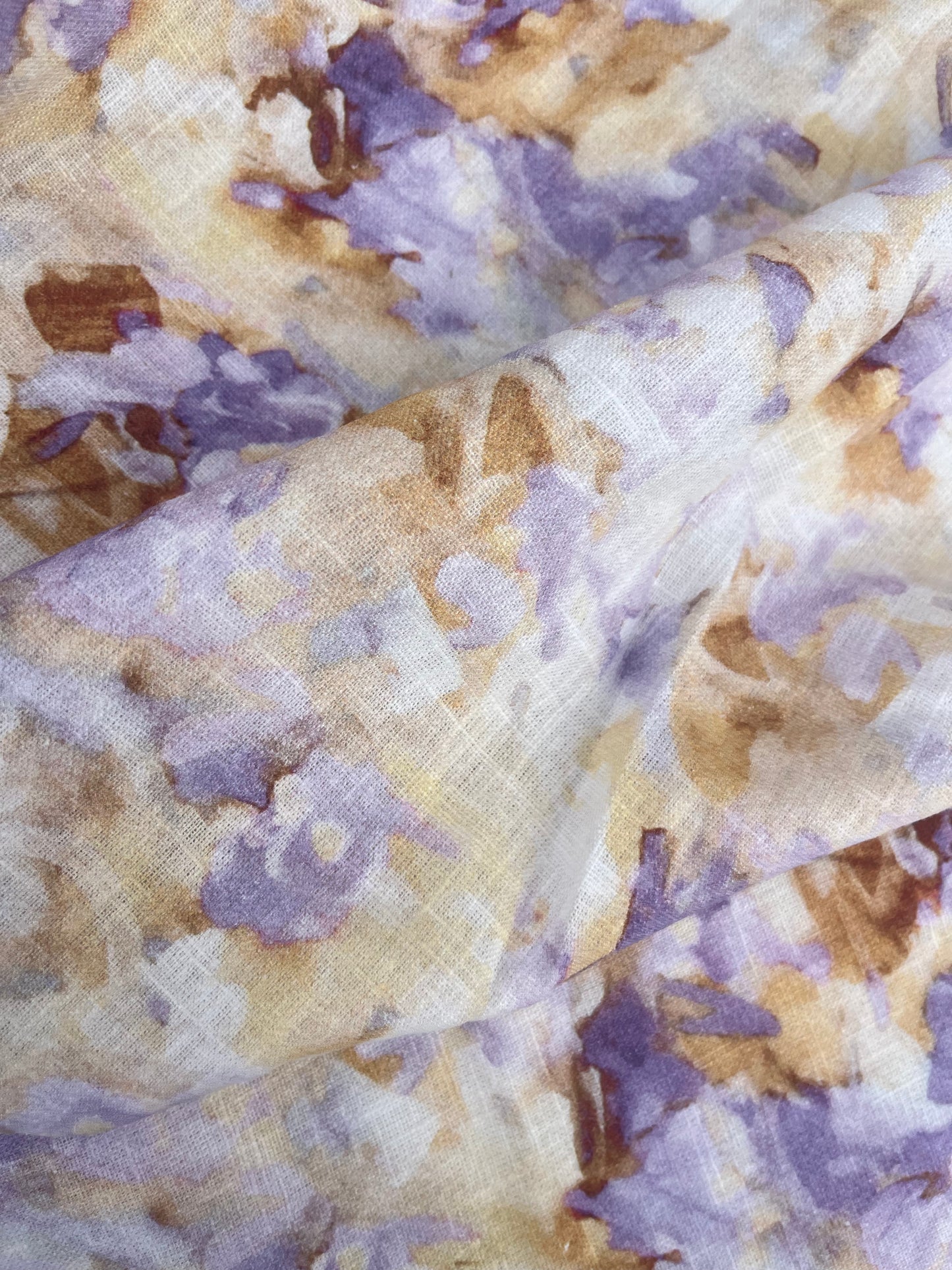 TERESA 023 Linen abstract aquarel flowers