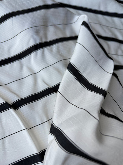 PC SUMMER STRIPES 005 black/white viscose stripes