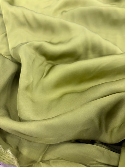 KELLY 021 satin viscose avocado colour