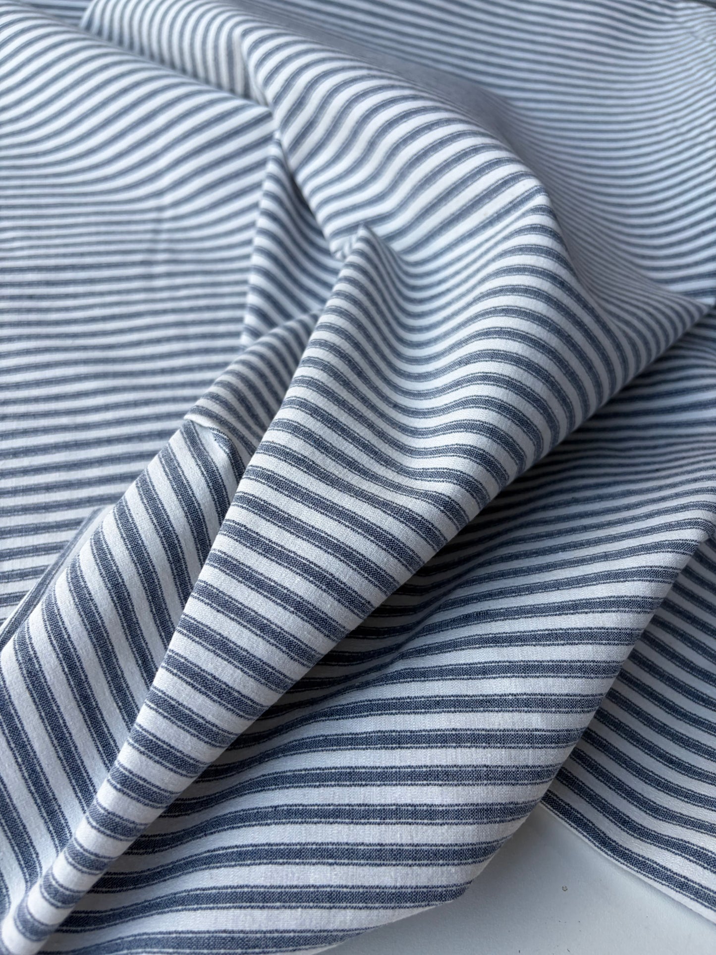 SUMMER STRIPES 006 cotton bengaline stripes jeans/white