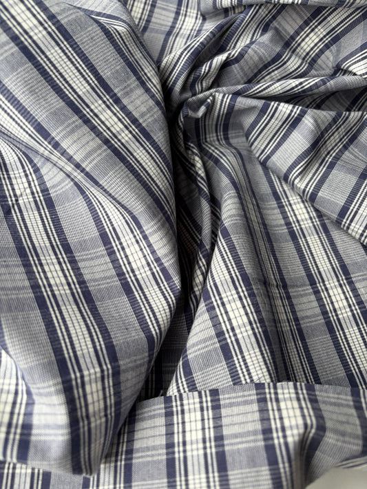 AMI 008 yarn dyed cotton stretch checks
