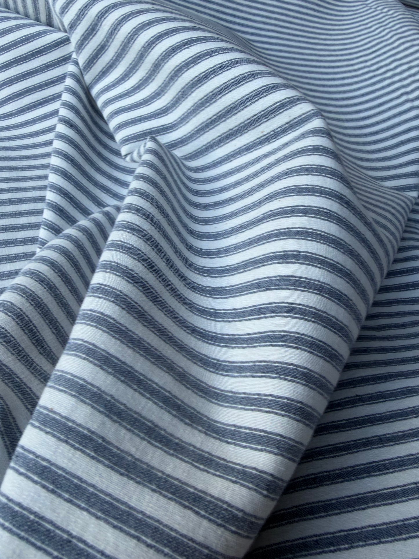 SUMMER STRIPES 006 cotton bengaline stripes jeans/white