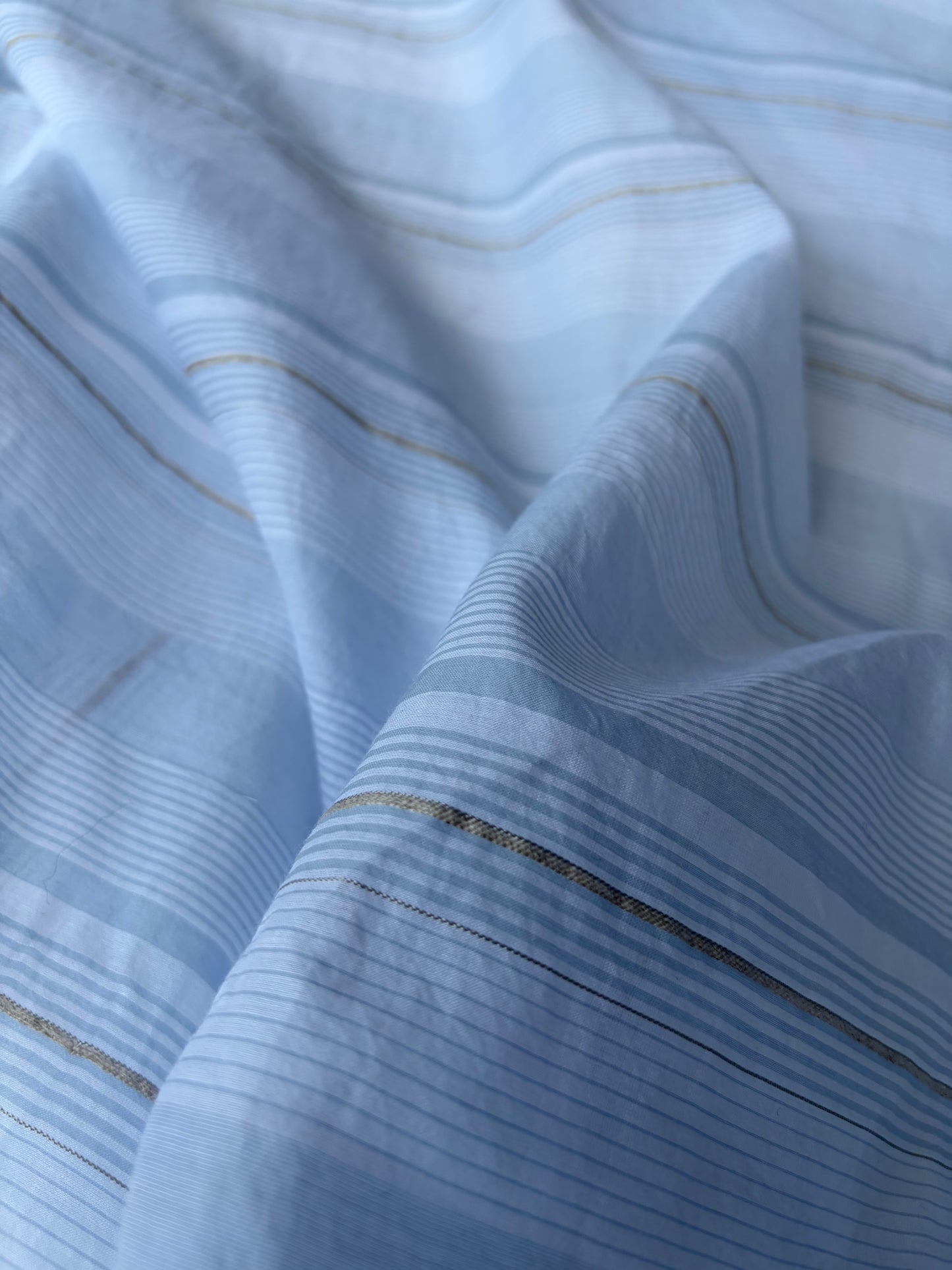 SUMMER STRIPES 007 light blue viscose voile stripes