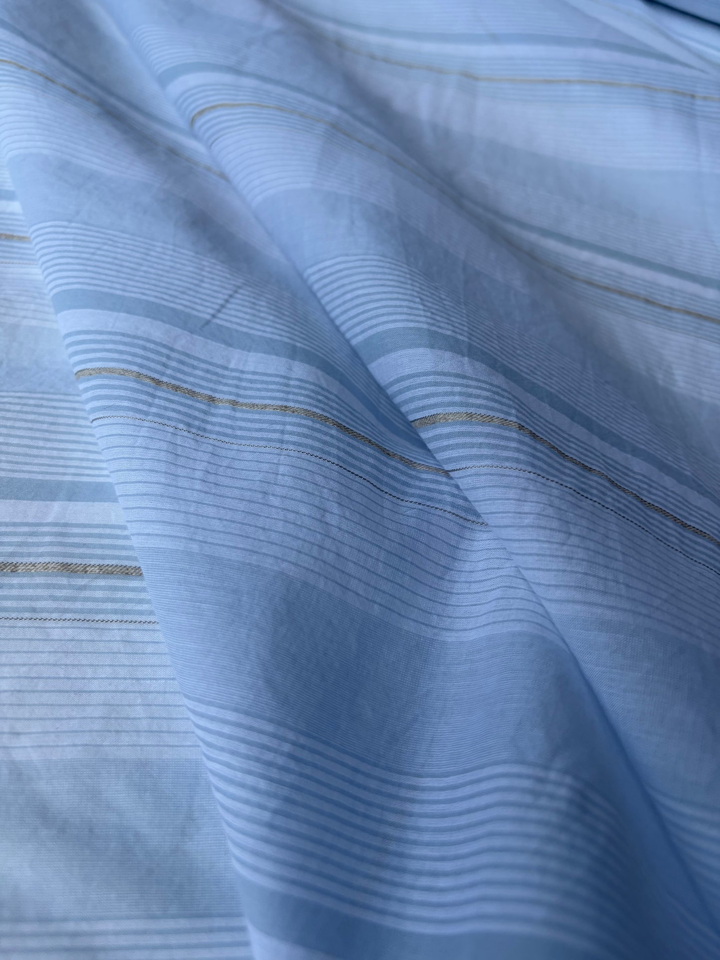 SUMMER STRIPES 007 light blue viscose voile stripes