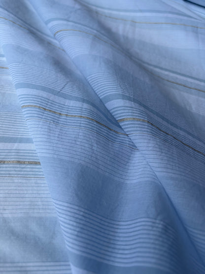 PC SUMMER STRIPES 007 light blue viscose voile stripes