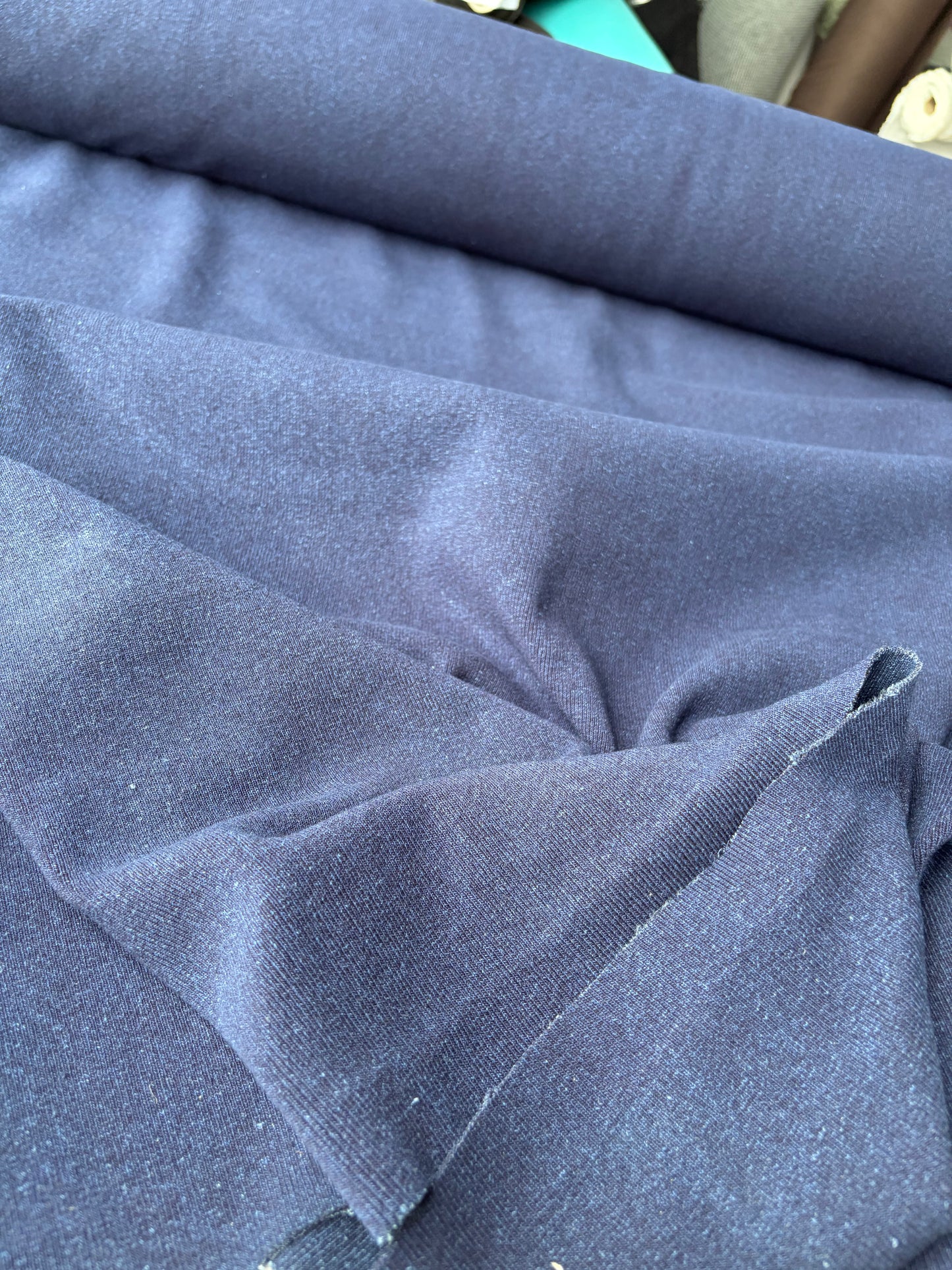 AMI 010 heavy jersey rib indigo dyed
