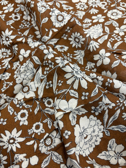 KELLY 023 indian flower print cotton voile