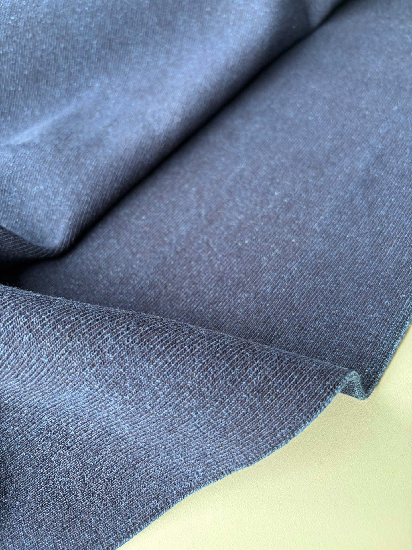 AMI 010 heavy jersey rib indigo dyed