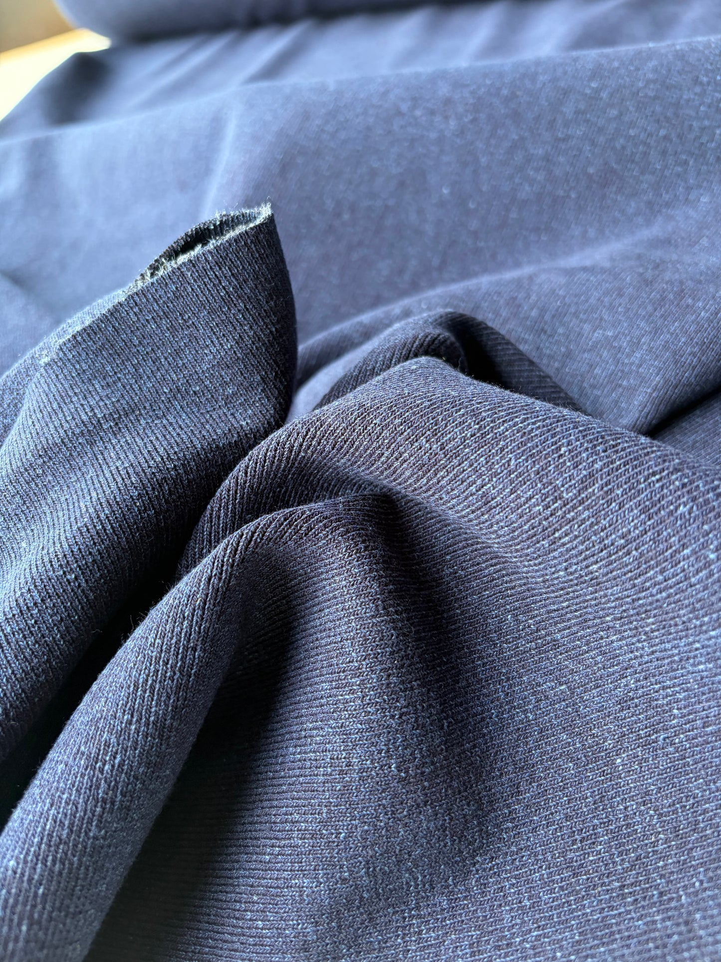 AMI 010 heavy jersey rib indigo dyed