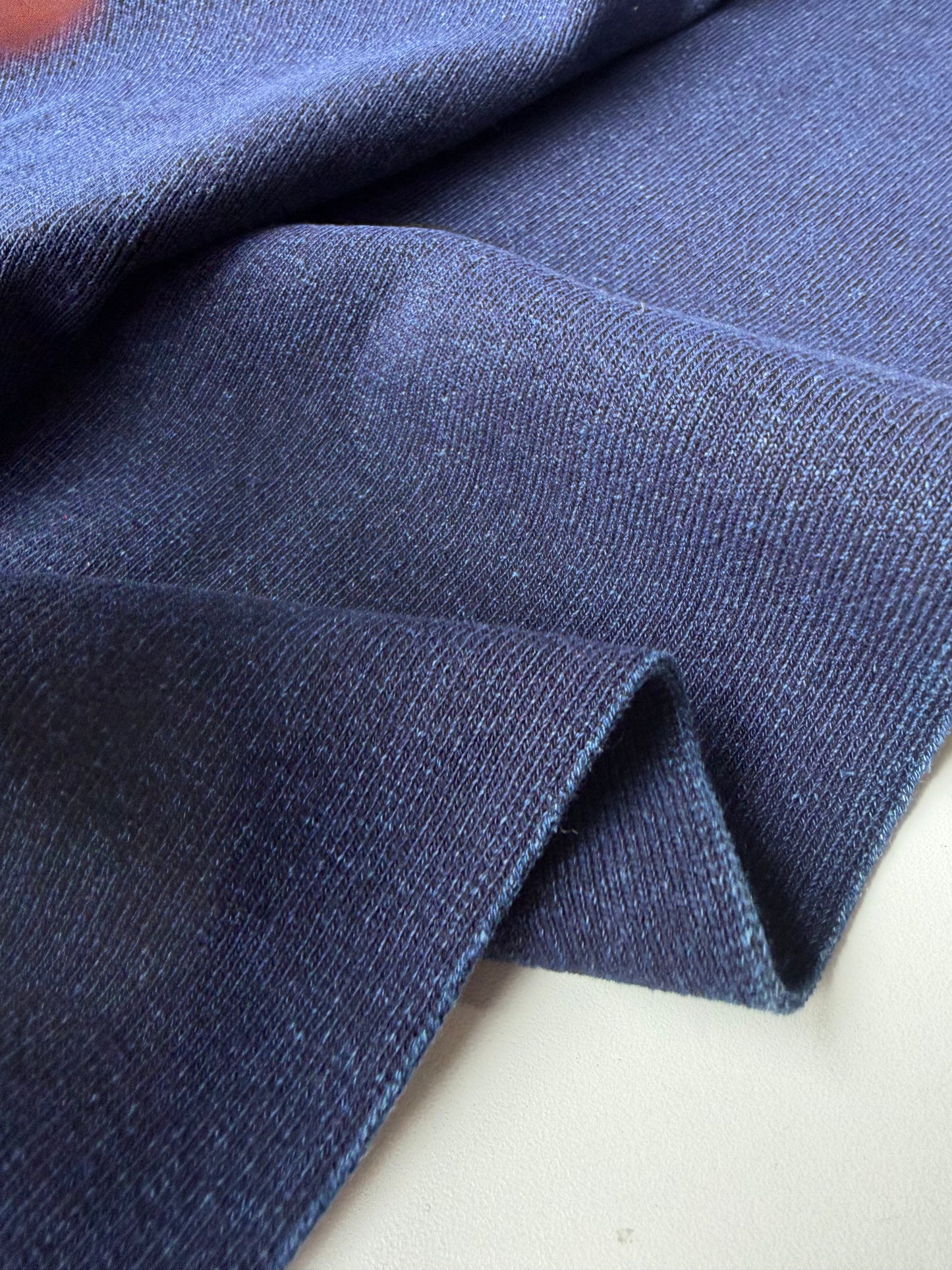 AMI 010 heavy jersey rib indigo dyed