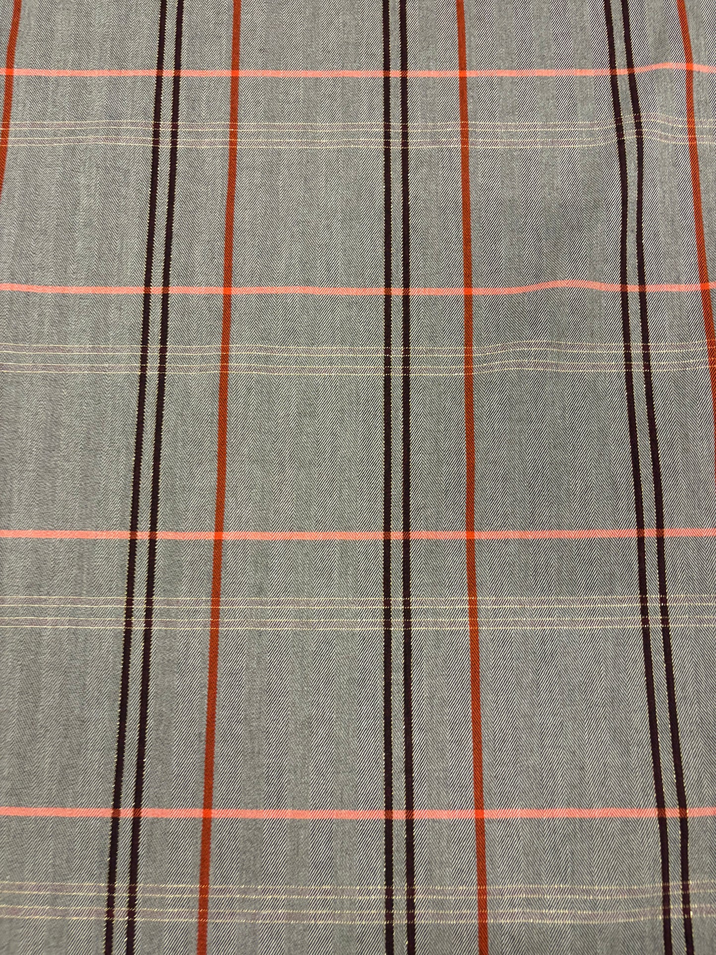 KELLY 024 brown checkered herringbone stretch fabric
