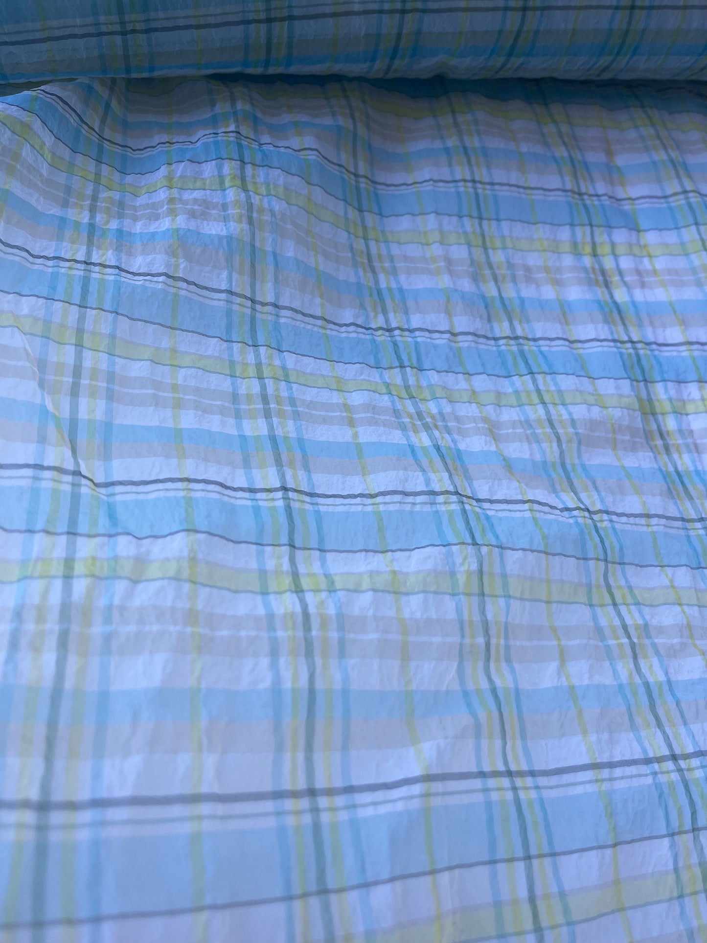 PC KLAAS 020 shiny transparent organza check green