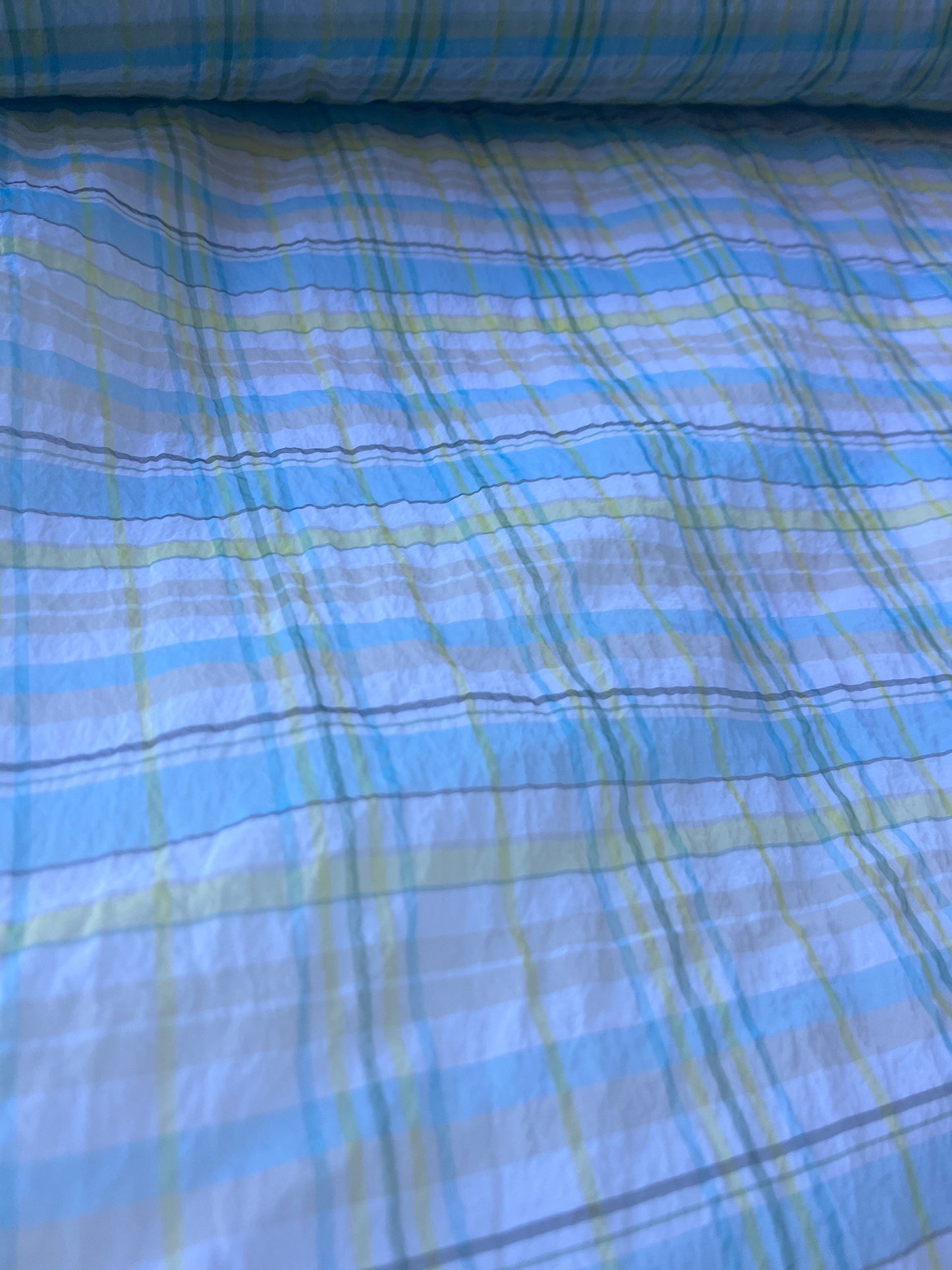 PC KLAAS 020 shiny transparent organza check green