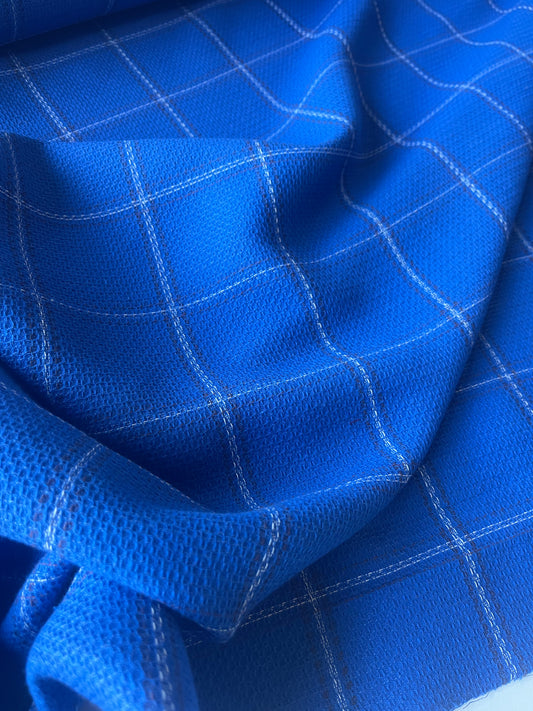 KLAAS 022 heavy cotton check royal blue