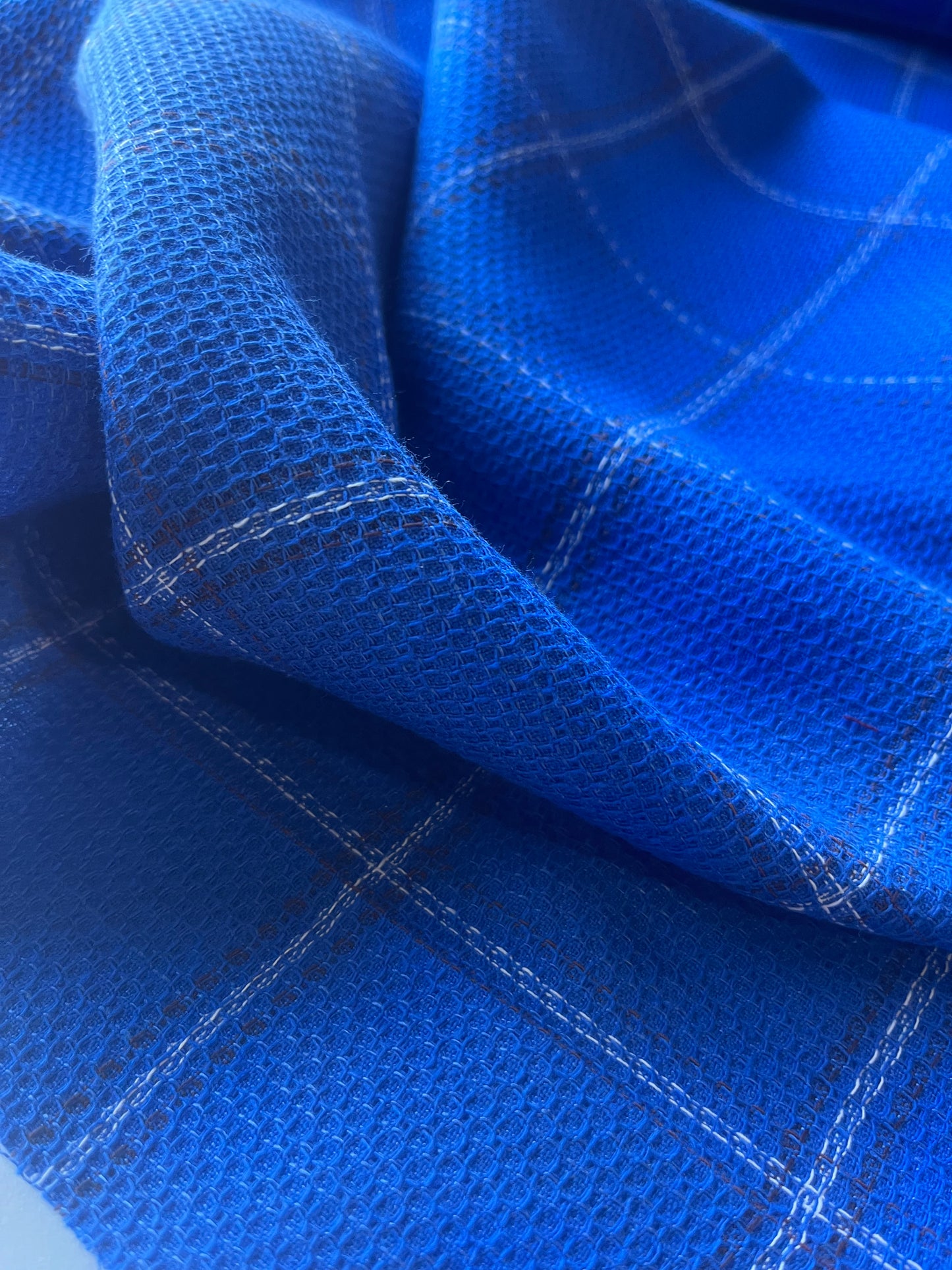 KLAAS 022 heavy cotton check royal blue