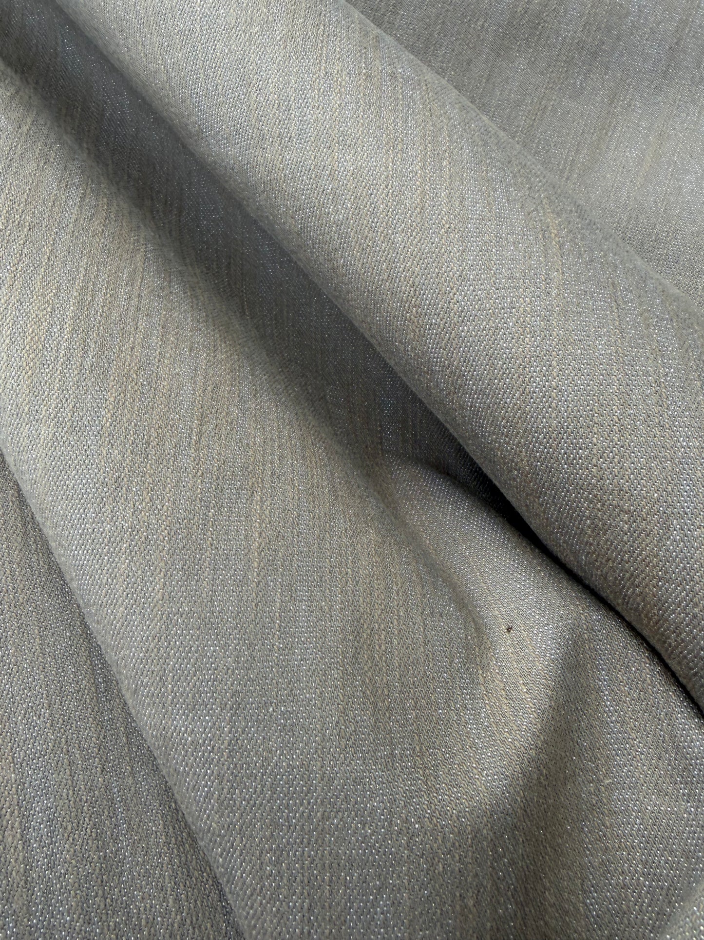 JEANS DROP 004 khaky with woven lurex raw stretch denim