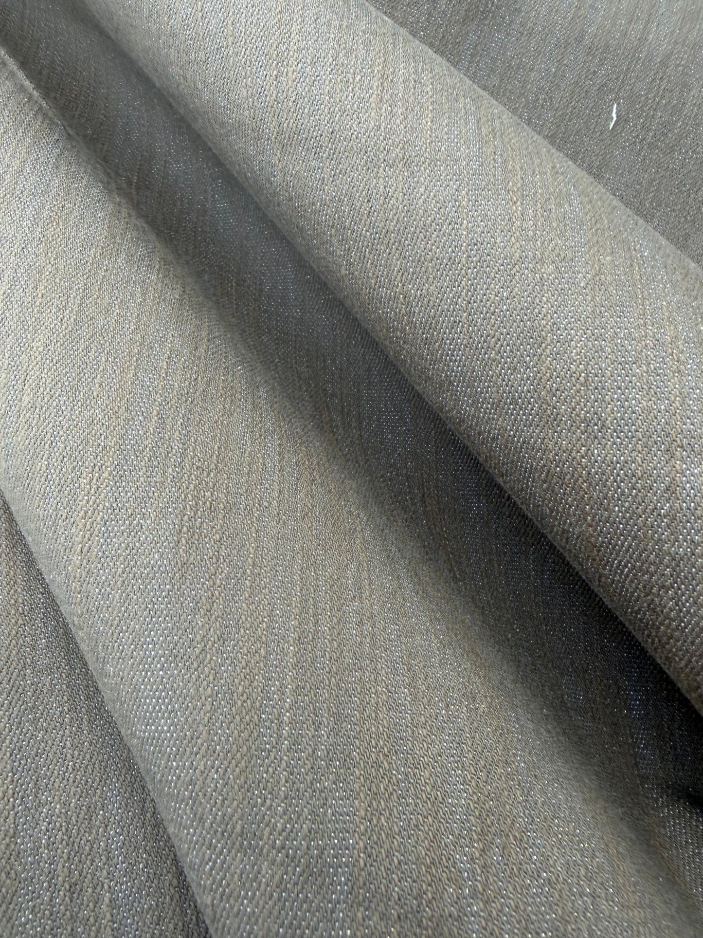 JEANS DROP 004 khaky with woven lurex raw stretch denim