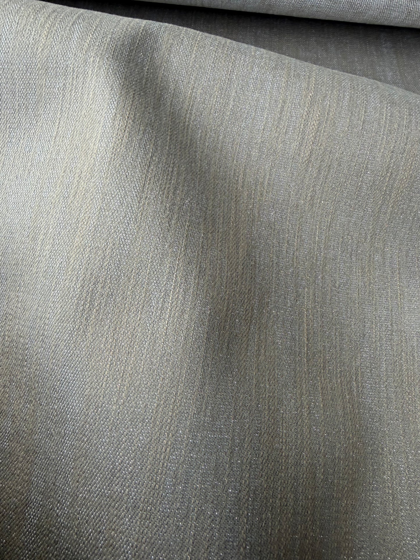 JEANS DROP 004 khaky with woven lurex raw stretch denim