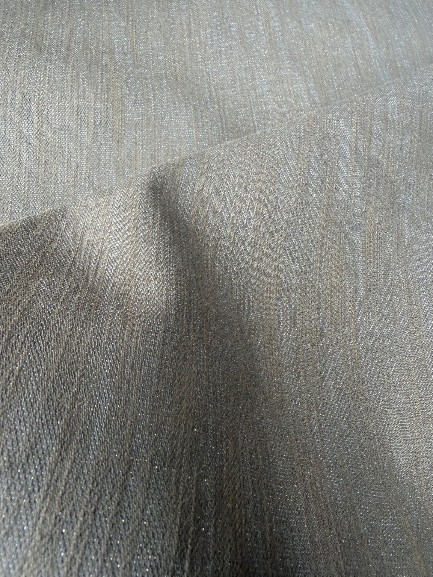 JEANS DROP 004 khaky with woven lurex raw stretch denim