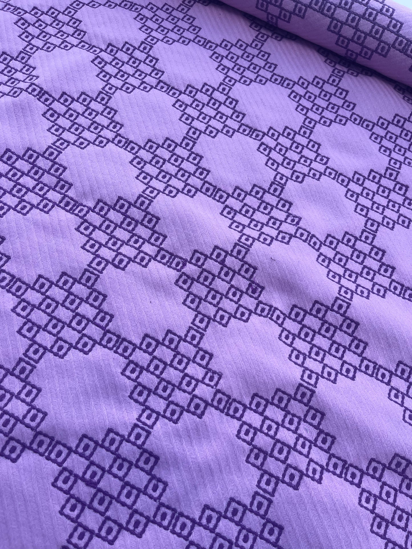 HERA 015 wool jacquard  lilacf/grape