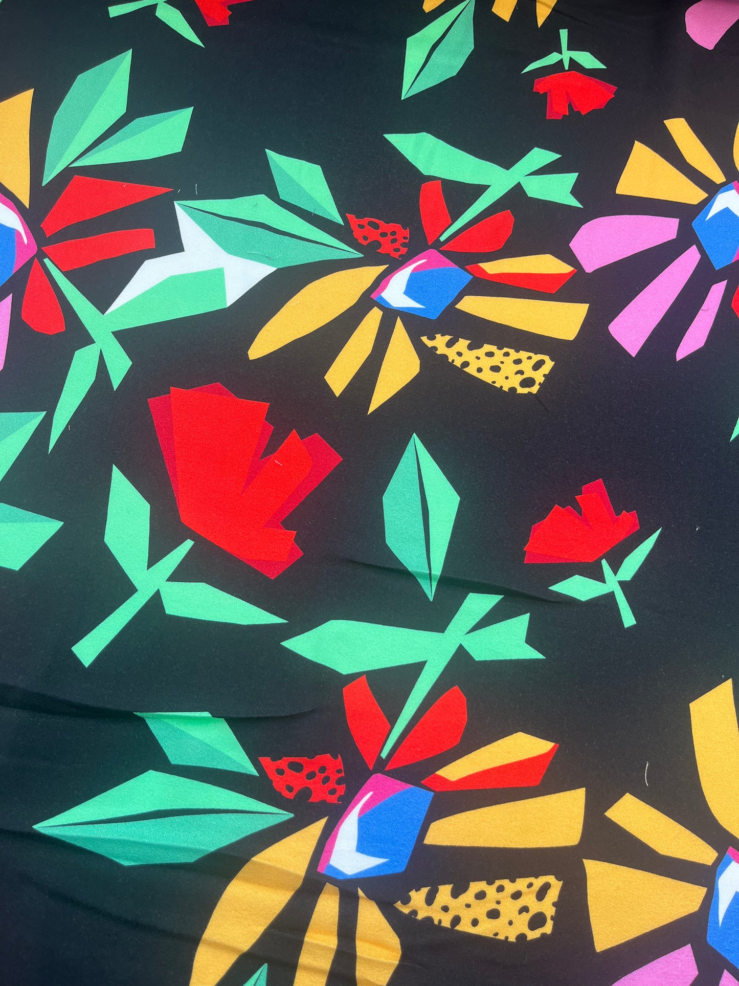 HERA 018 viscose crêpe potato flowers digital print
