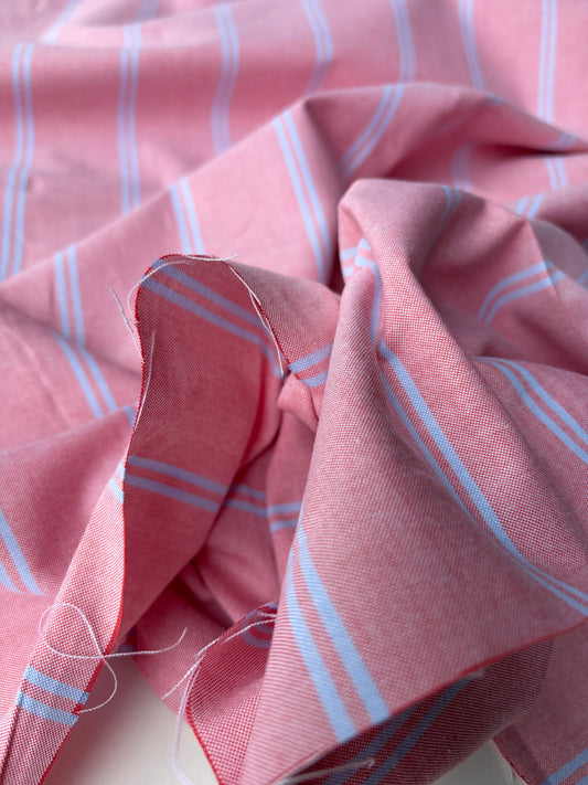 PC AMI 023 yarn dyed cotton oxford stripes