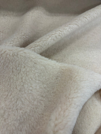 RHINO 010 heavy wool jersey bouclette ecru