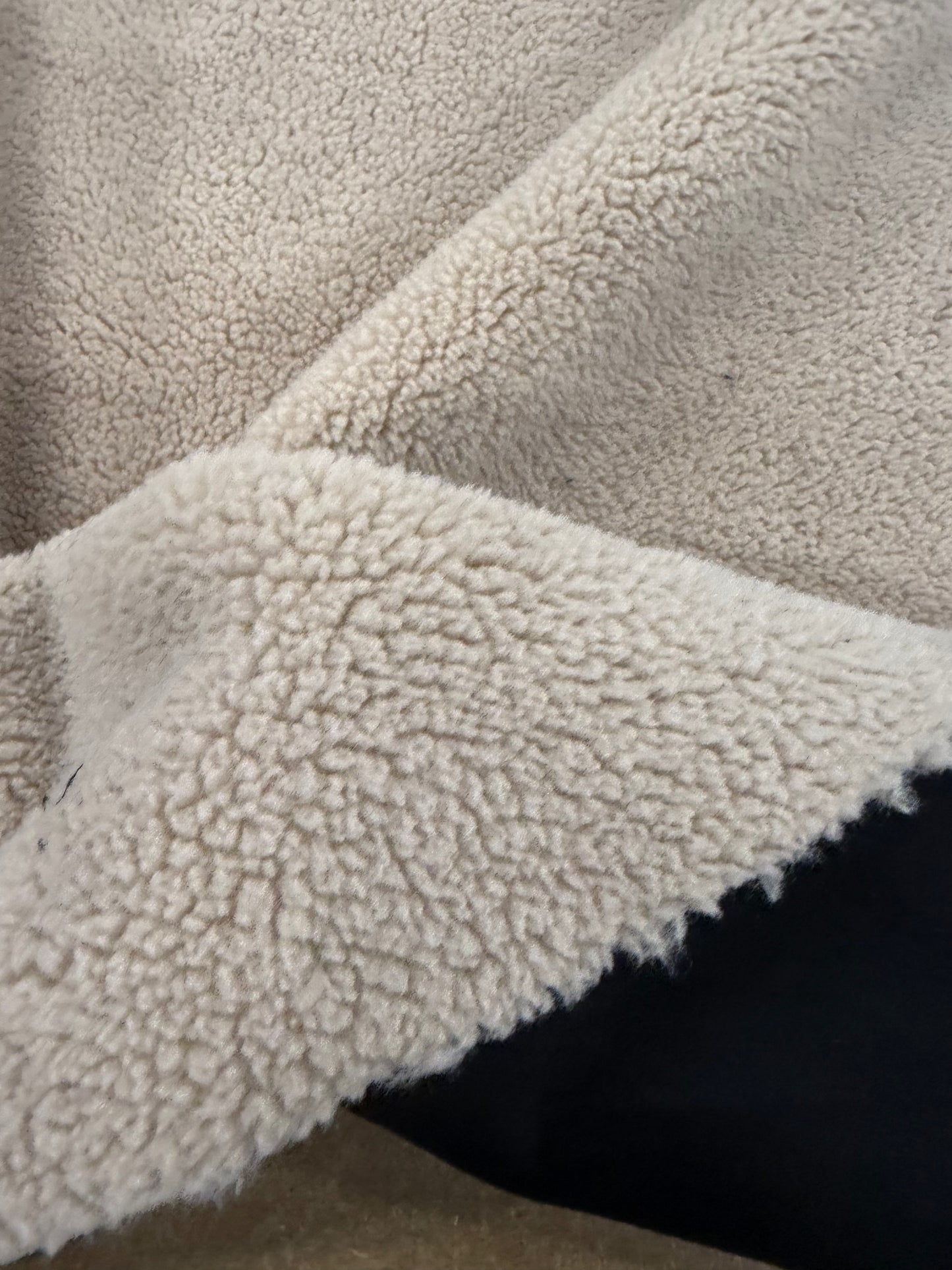 RHINO 011 double face faux leather and faux fur