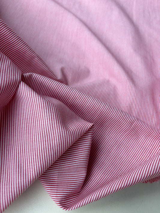 AMI 024 yarn dyed cotton stripes red/white