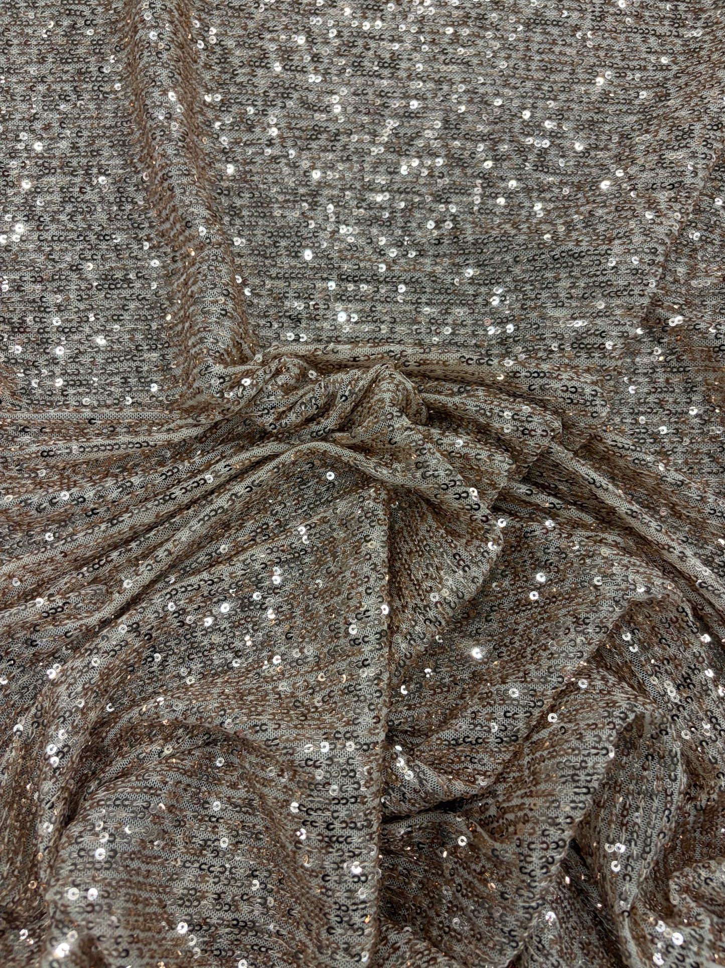 RHINO 012 mesh sequins ecru/gold
