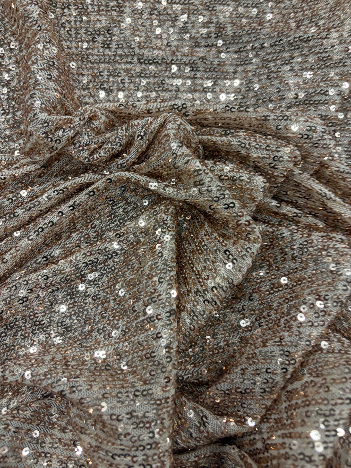 RHINO 012 mesh sequins ecru/gold