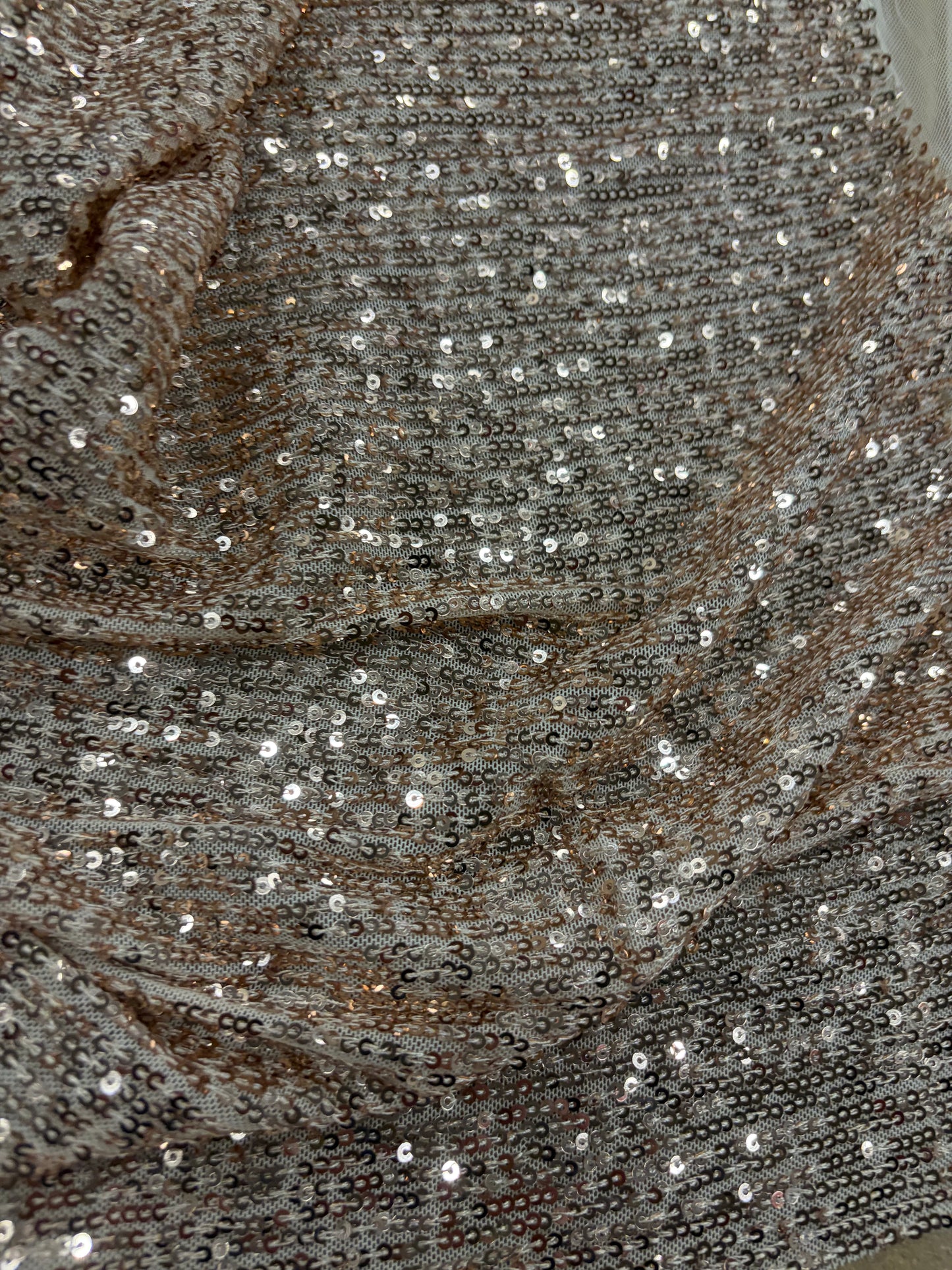 RHINO 012 mesh sequins ecru/gold