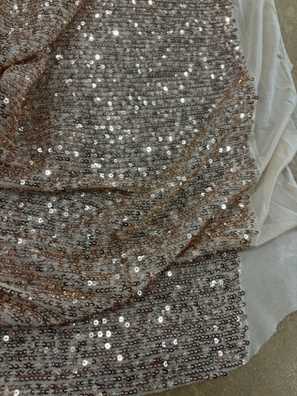 RHINO 012 mesh sequins ecru/gold