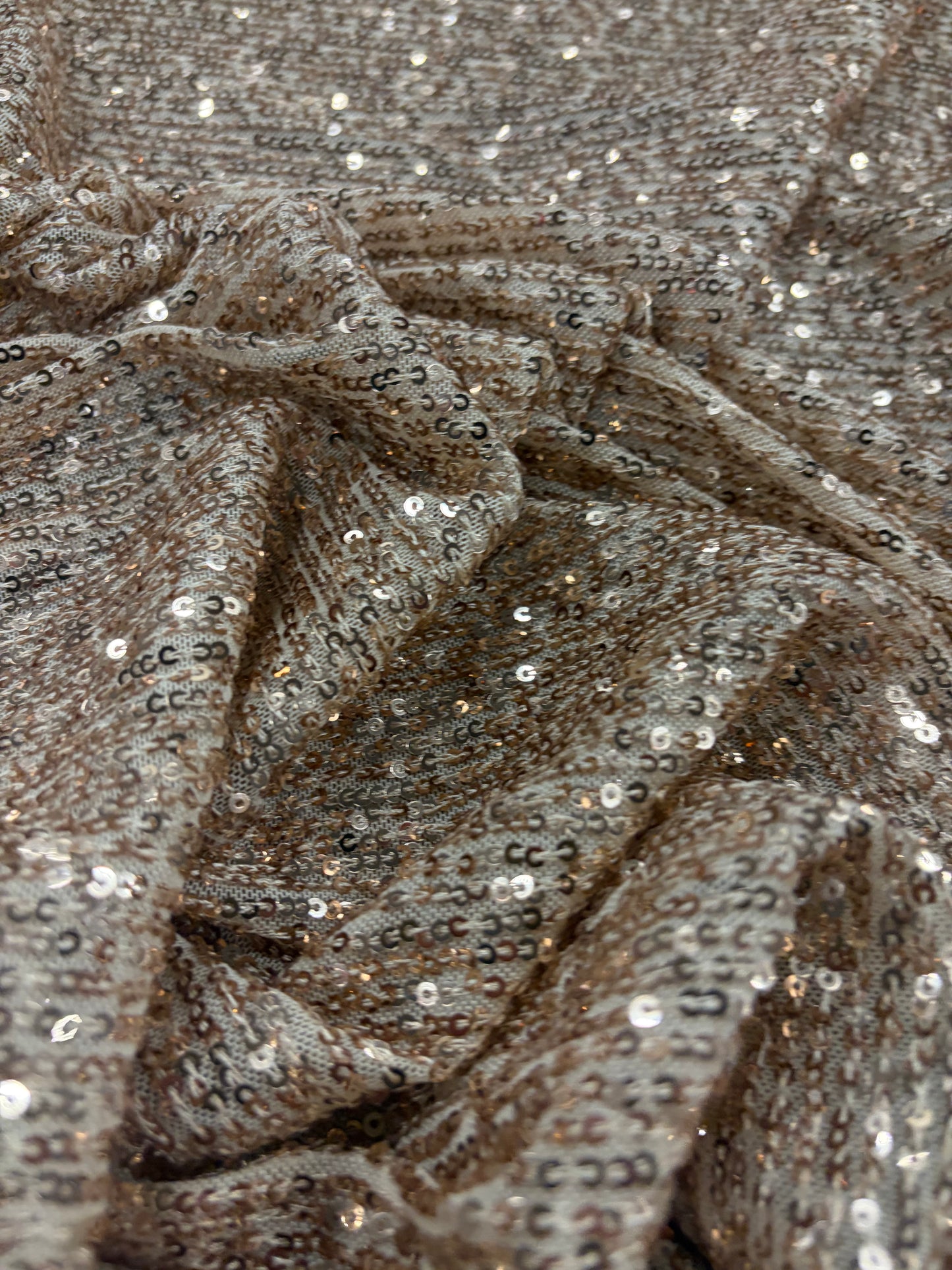 RHINO 012 mesh sequins ecru/gold