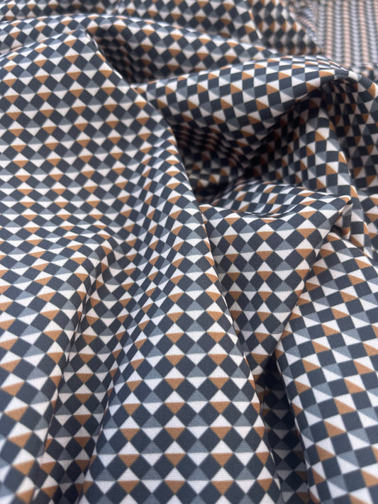 HERA 023  silky satin geometrical micro print