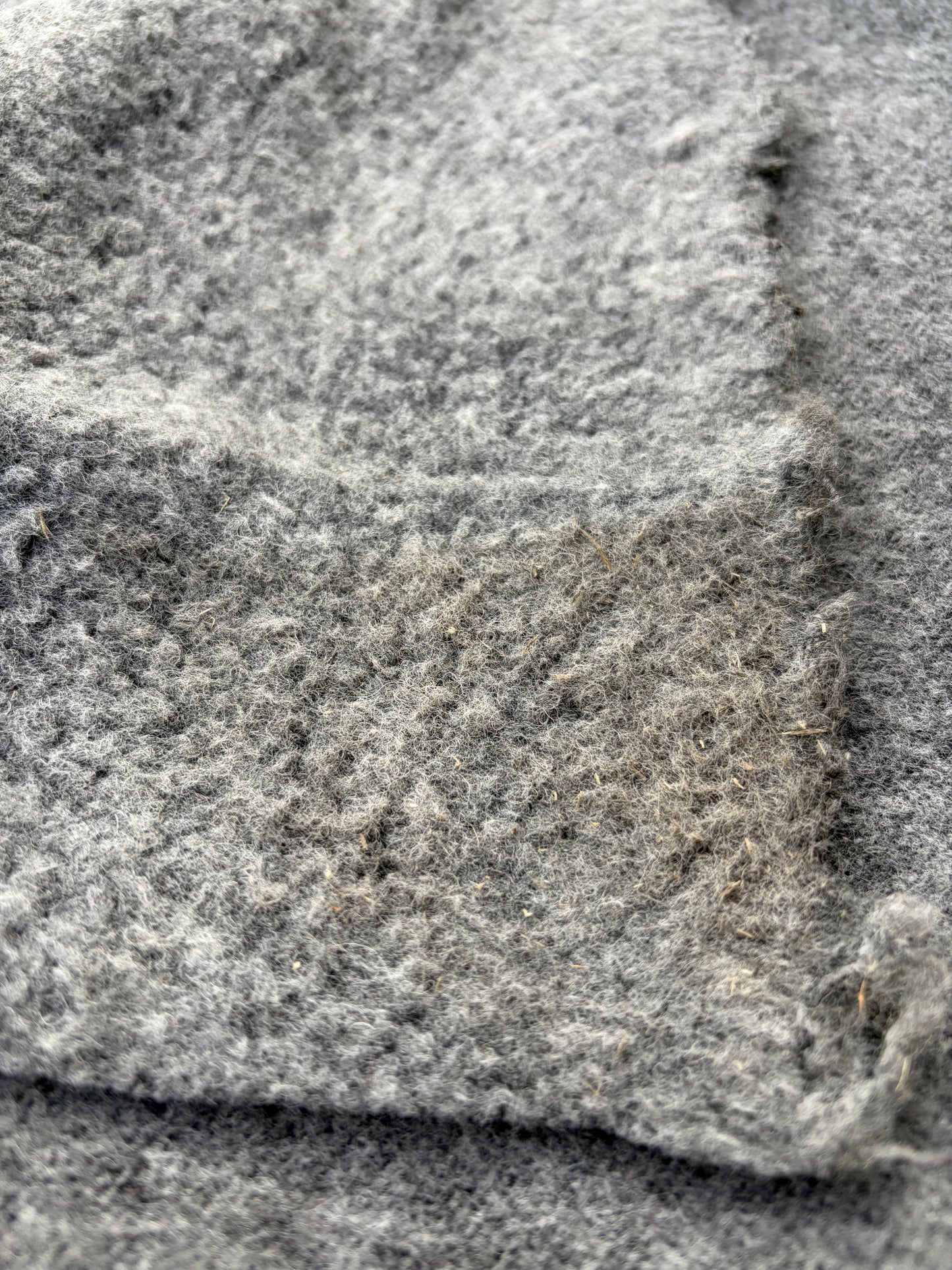 WILD WOOL 001 mid grey boiled wool