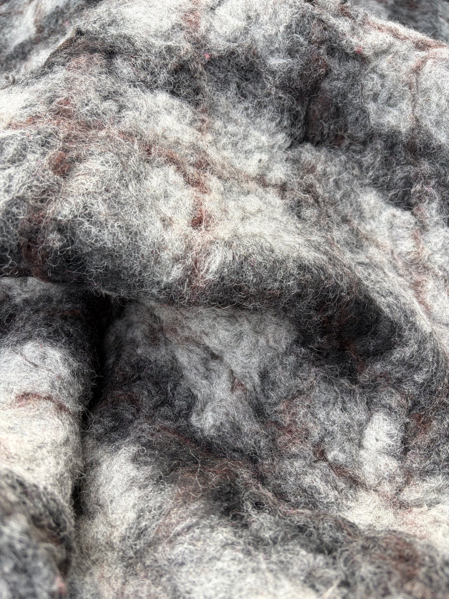 WILD WOOL 002 grey checkered heavy boiled wool