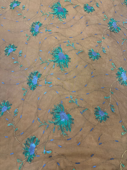RHINO 020 mesh multicolour embroidery