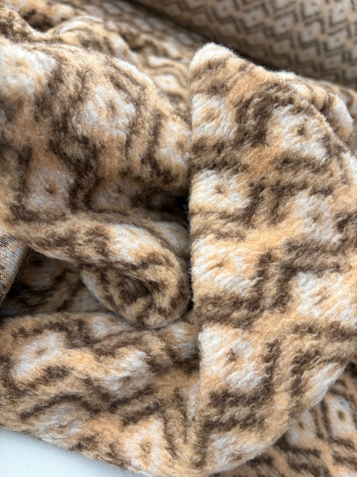 WILD WOOL 006 brown/sand heavy boiled wool