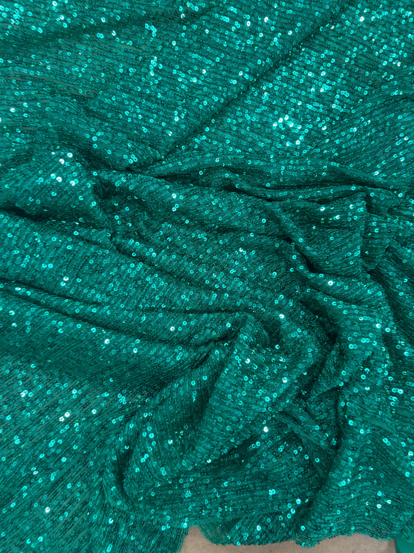 RHINO 026 mesh sequins dark green