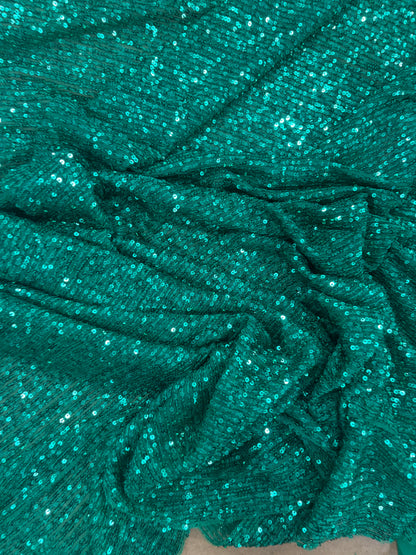 RHINO 026 mesh sequins dark green