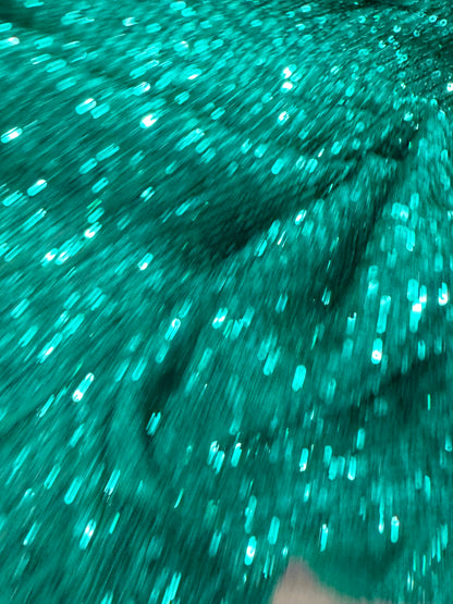 RHINO 026 mesh sequins dark green